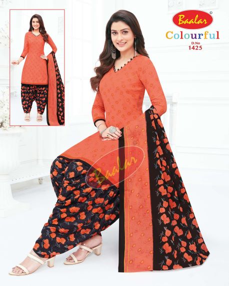 Baalar Colourful 14 Printed Cotton Casual Daily Wear Dress Material Collection